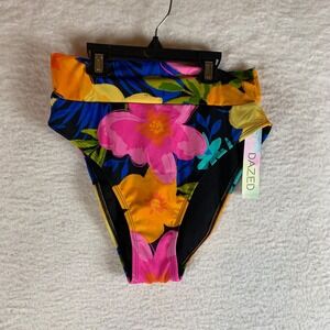Sundazed Women's Floral Print High Waisted Cora Bikini Bottoms Size M NWT 9948